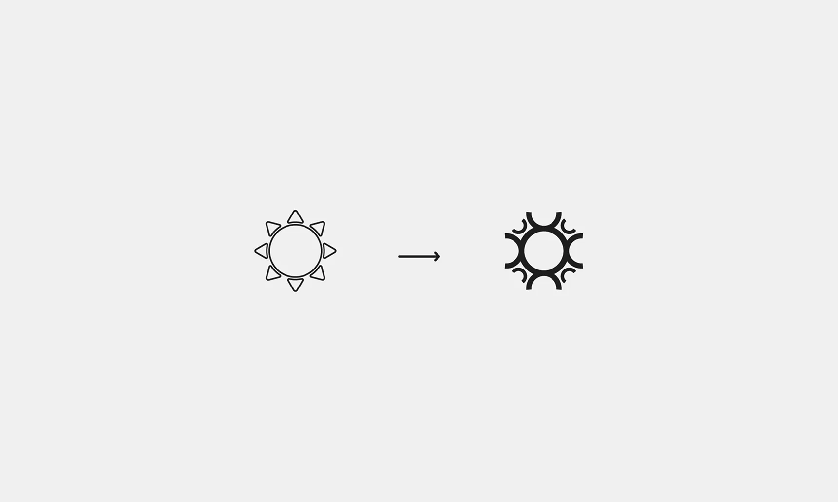 Radiant Renewables logo concept evolution